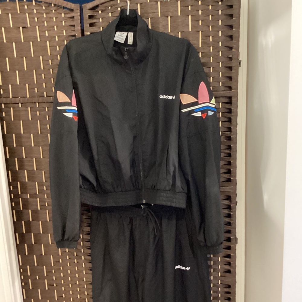ADIDAS CRINKLE TRACK 2PC SET ( Jacket: Size =X-Large) (Pants: Large) NWOT - Picture 2 of 9